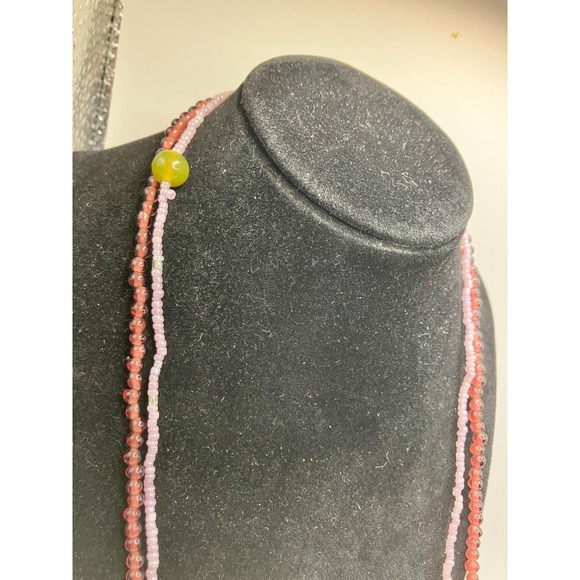Vintage Purple & Pink Mini Beaded Necklace! - Picture 5 of 7